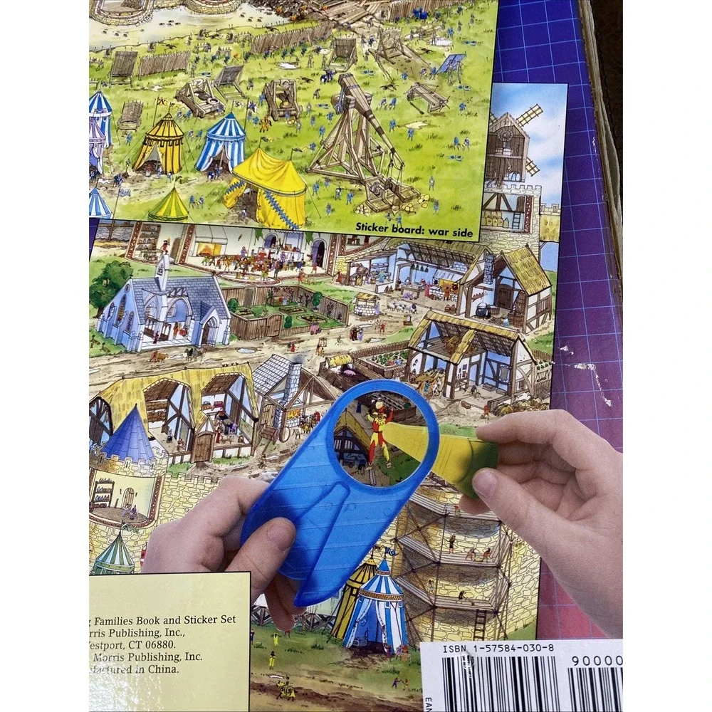 VTG Readers Digest Micro Stickers Castle Siege Worlds of Adventure Medieval Kids